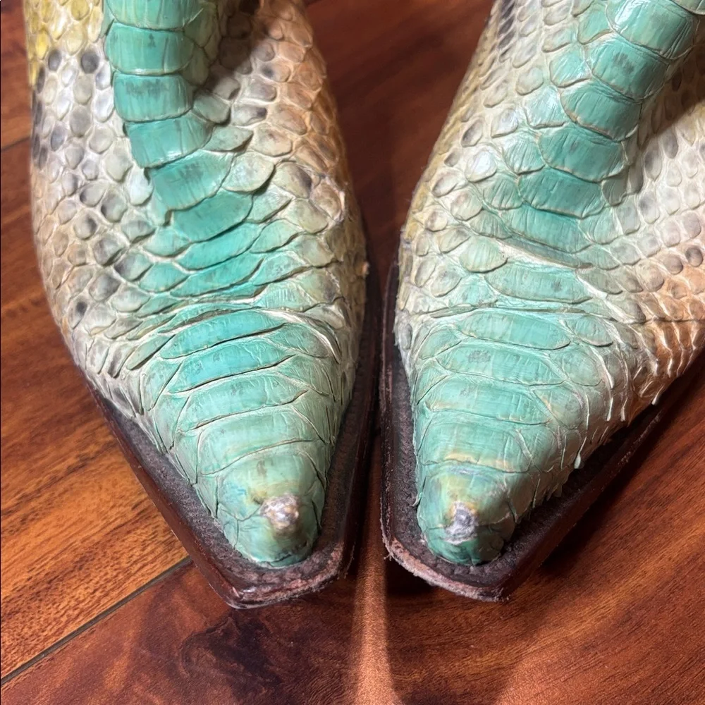 Old Gringo for BOOT STAR Hand Dyed Python Cowboy Boots! - Picture 9 of 12